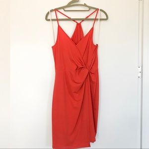 BCBG Women Faux Wrap Mini Dress